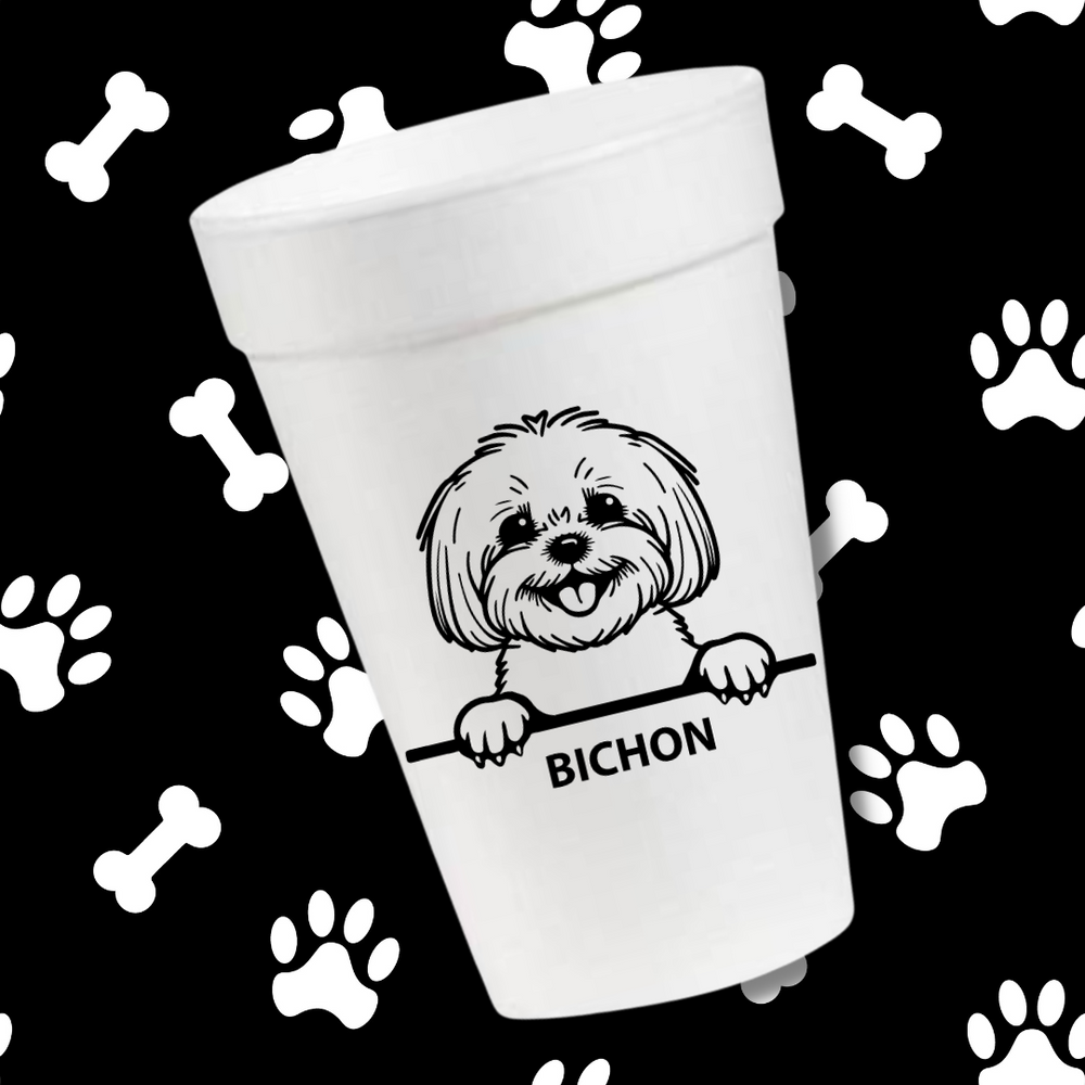 Bichon- 16oz Styrofoam Cups