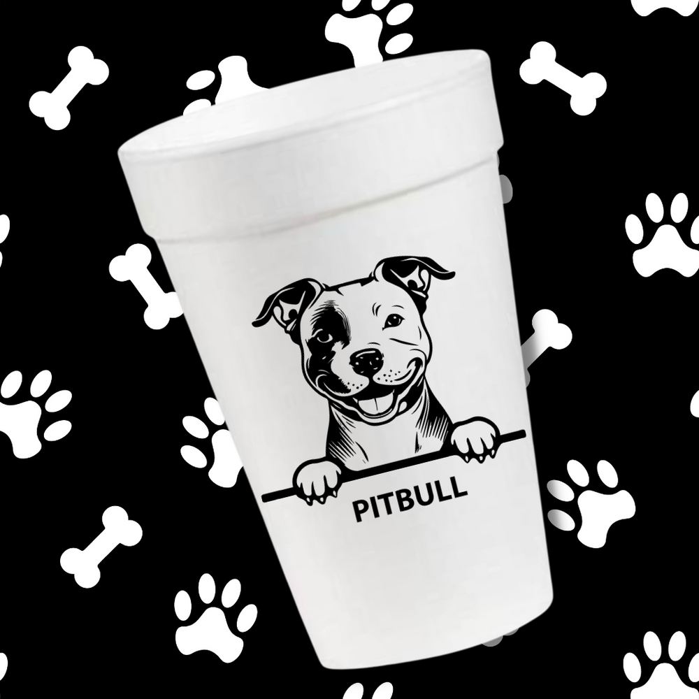 Pitbull- 16oz Styrofoam Cups
