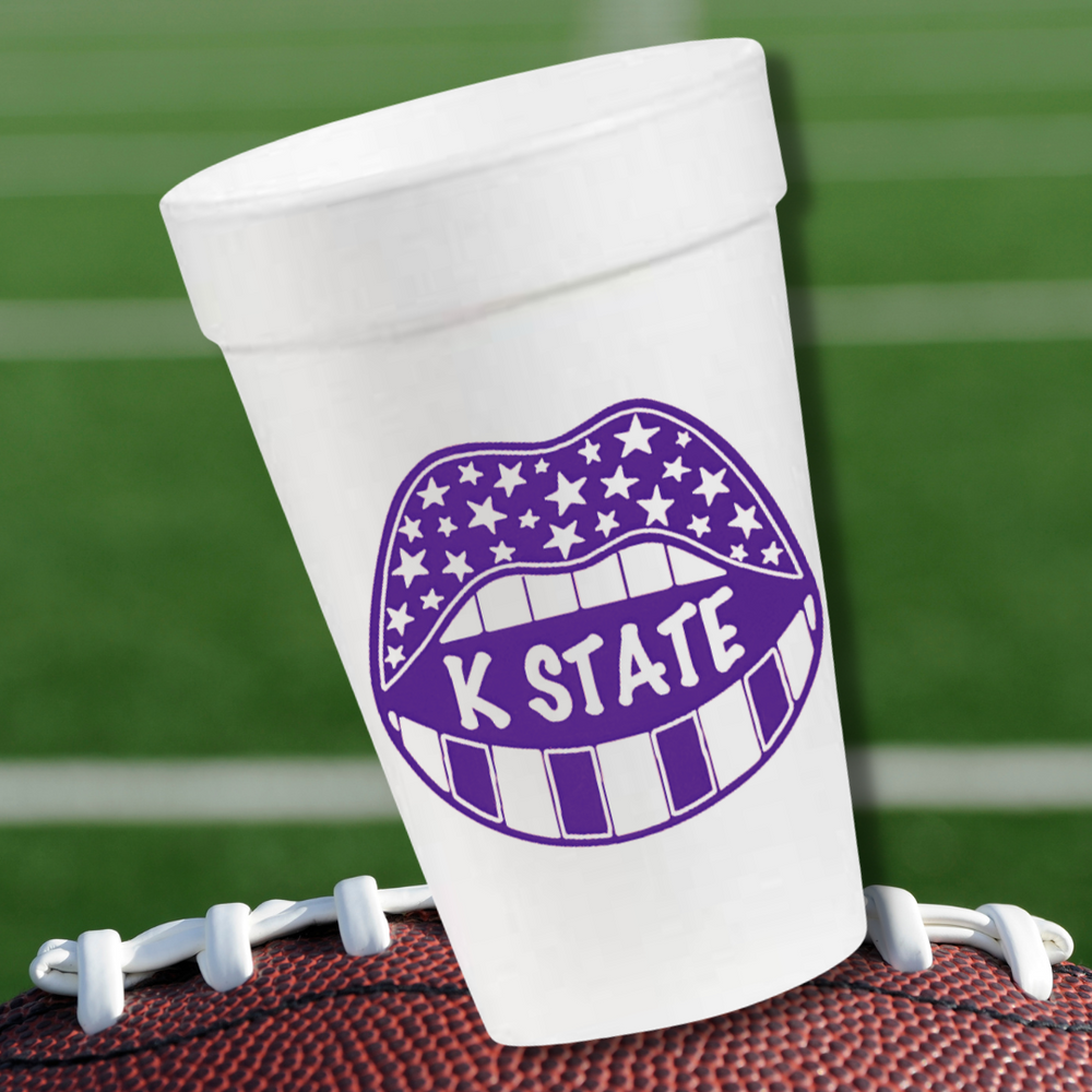 K State Game Day Cups- 16oz Styrofoam Cups