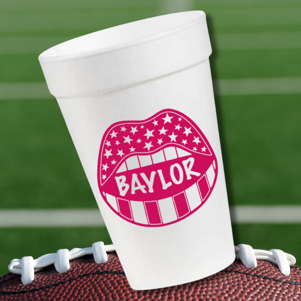 Baylor Game Day in Pink- 16oz Styrofoam Cups