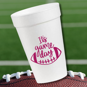 It's Game Day in Pink- 16oz Styrofoam Cups