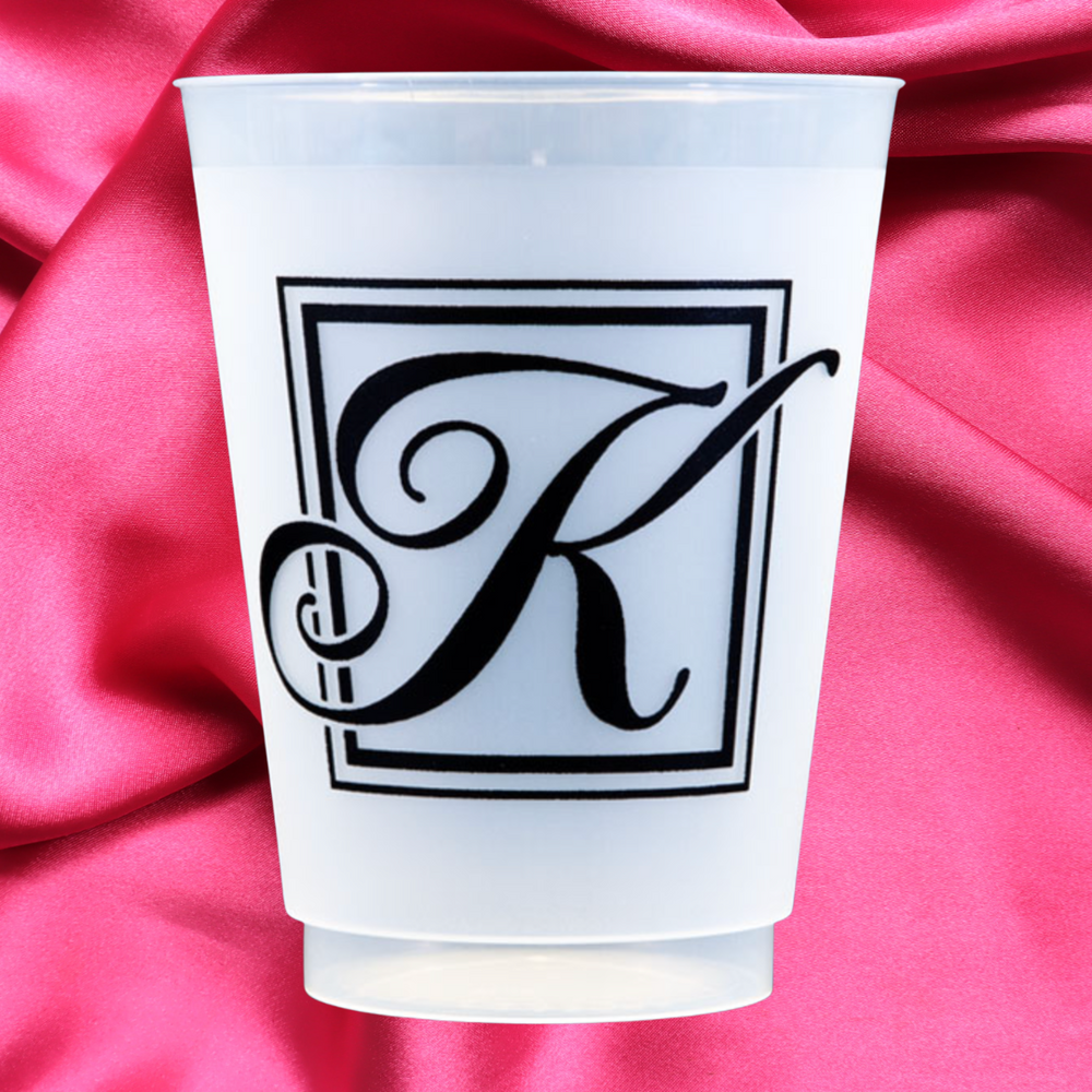 Monogram K- 16oz Frost Flex Cups