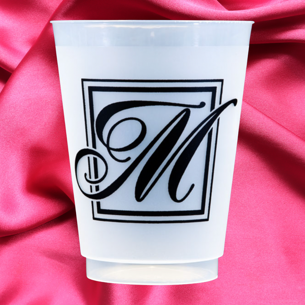 Monogram M- 16oz Frost Flex Cups