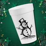 Snowman- 16oz Styrofoam Cups