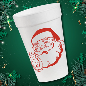 Vintage Santa in Red- 16oz Styrofoam Cups