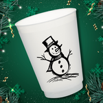 Snowman White - 16oz Frost Flex Cups