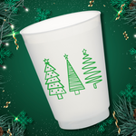 Christmas Tree Trio in Green- 16oz Frost Flex cups